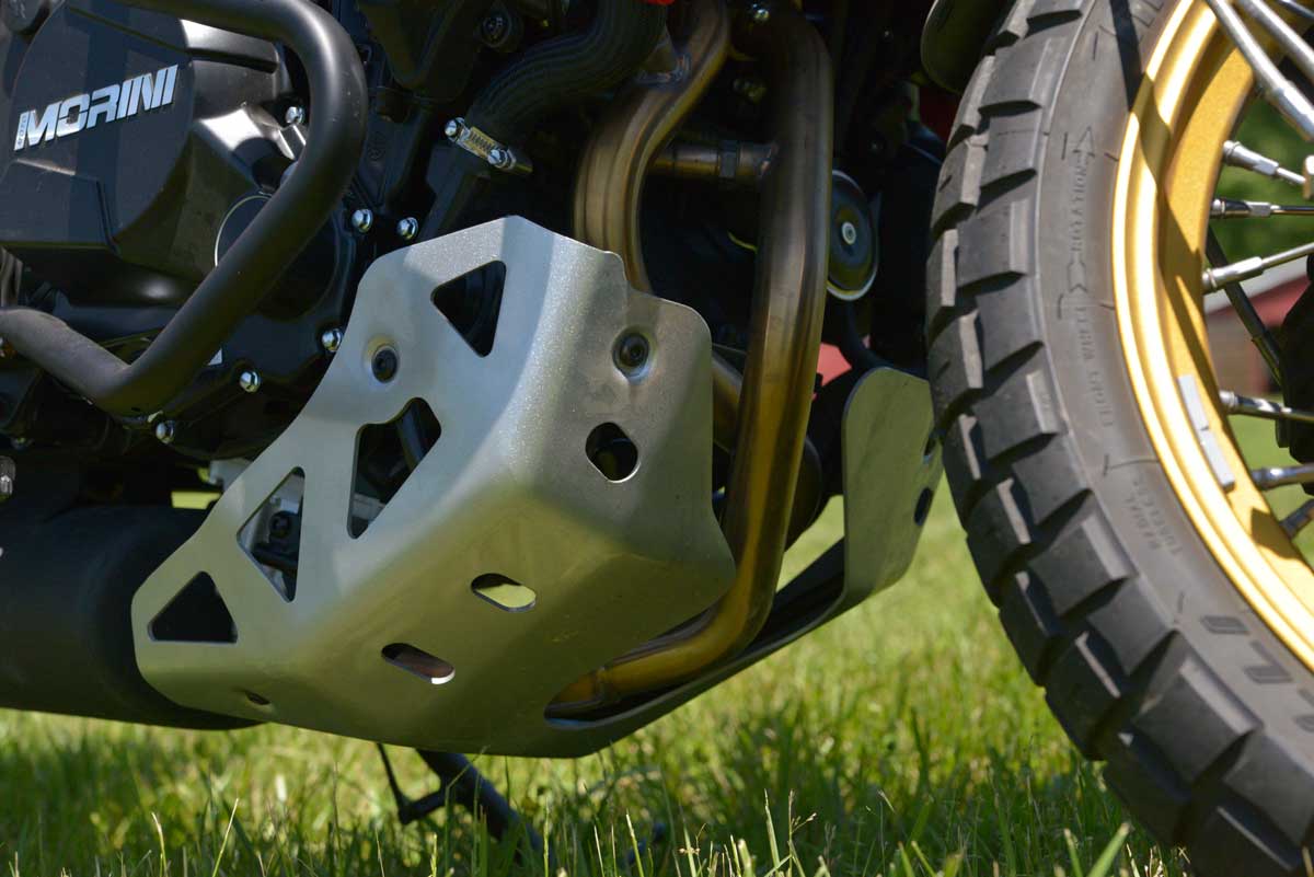MotoMorini XCape650 Review skidplate
