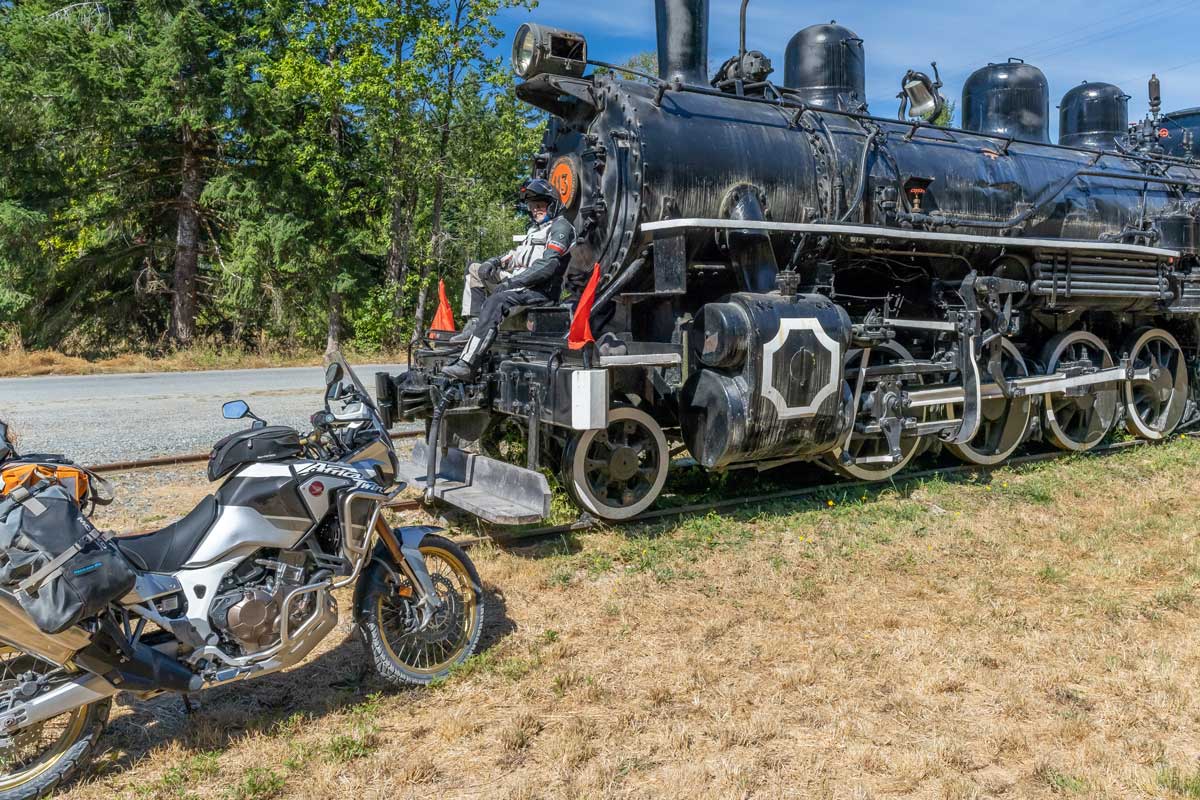 Treno di corsa dell'isola di Vancouver settentrionale