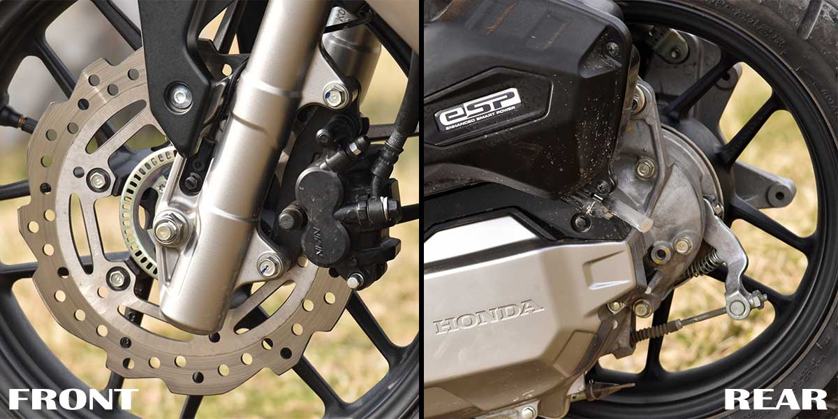 Honda ADV150 Review brakes