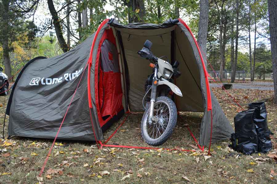 Wolf in schaapskleren toernooi Sportman LoneRider Moto Tent v2 - Adventure Motorcycle Magazine