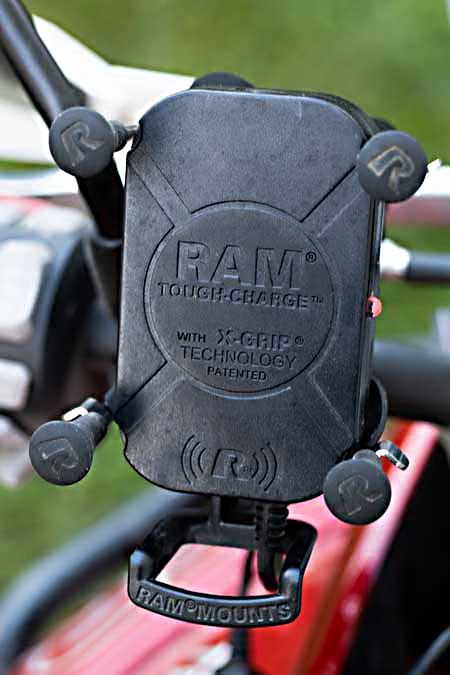 Ram Tough-Charge with X-Grip Tech Waterproof Wireless Charging Motorcycle  Mount Review - Adventure Motorcycle Magazine