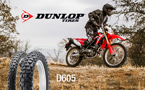 1 Front 2.75-21/1 Rear 4.60-17 Dunlop D605 Dual Sport Motorcycle Tires Multiple Sizes Combo Set Front & Rear 