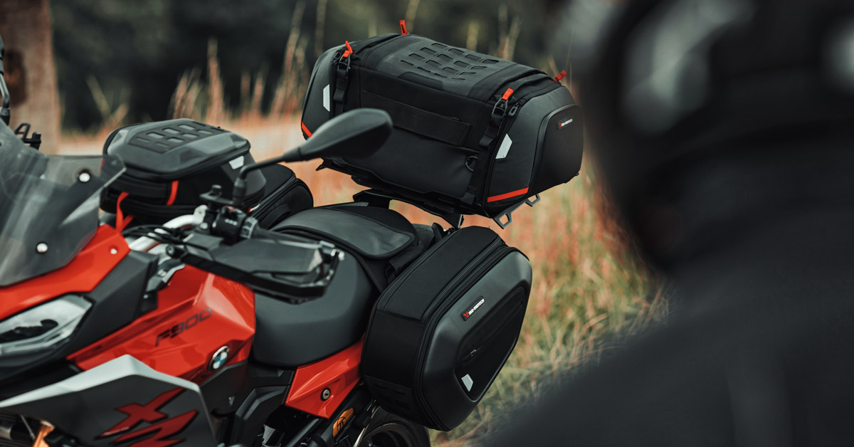 Commercial barrier bandage SW-Motech Steps Up with the Pro Tail Bag Lineup - Adventure Motorcycle  Magazine