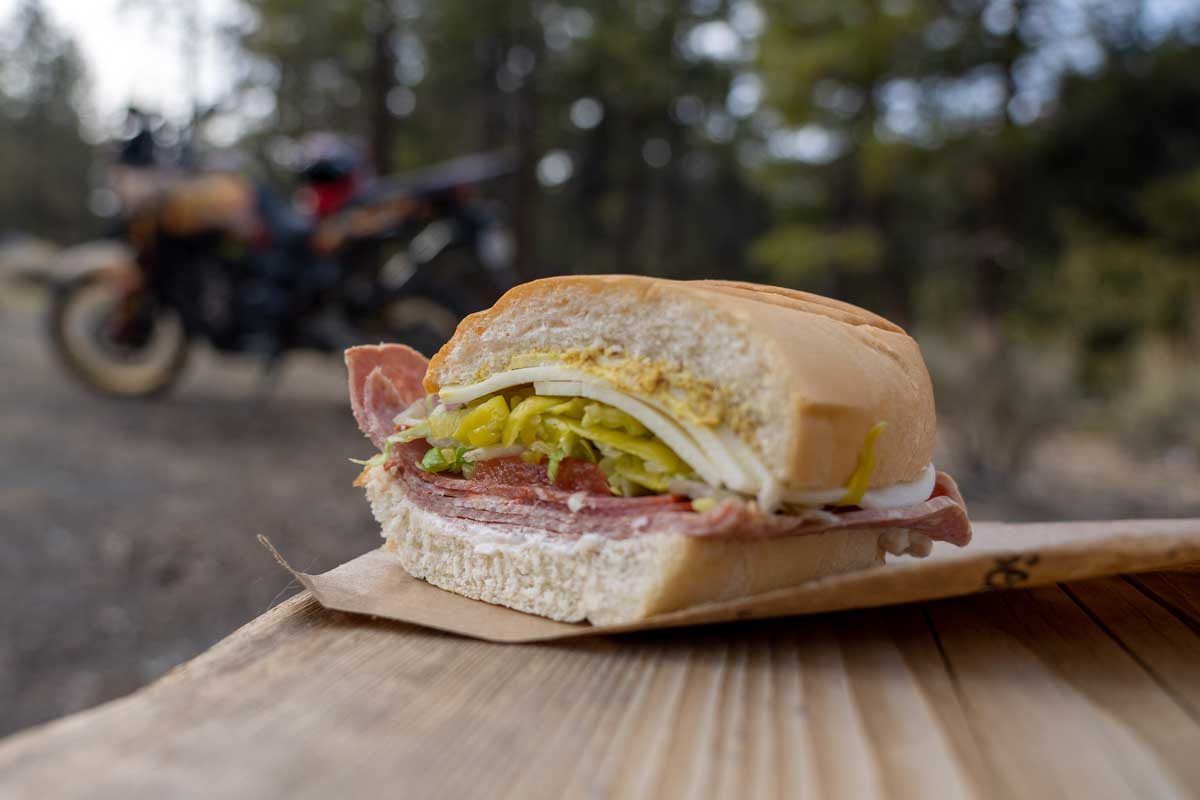 Backyard Solo Ride CA sandwich
