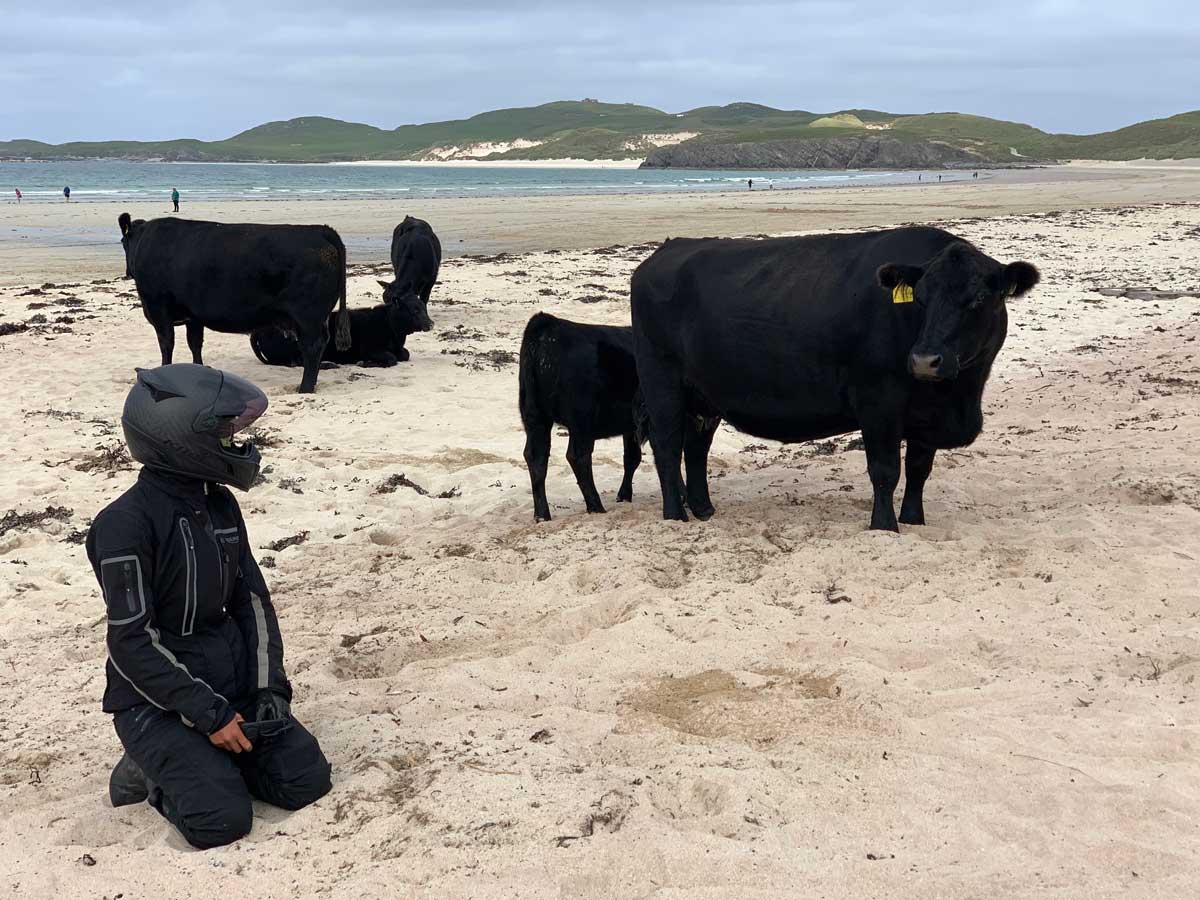 Moto Camping Scotland beach